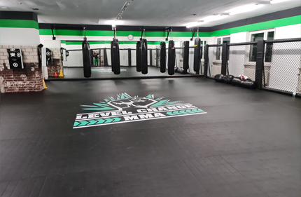 Boxsäcke im Fitnesstudio